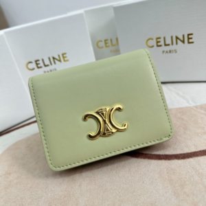 [국내배송] 셀린느 CELINE 트리옹프 컴팩트 지갑 아몬드그린