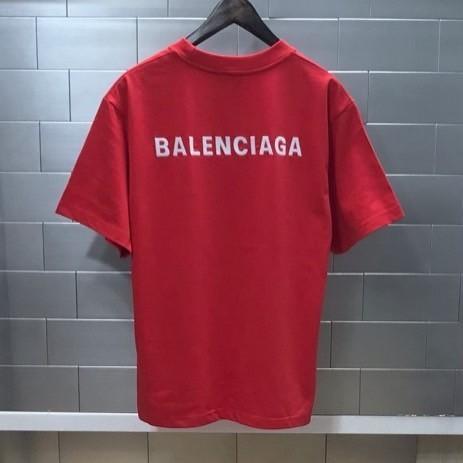 [국내배송] 발렌시아가 BALENCIAGA 백로고 반팔티셔츠 레드