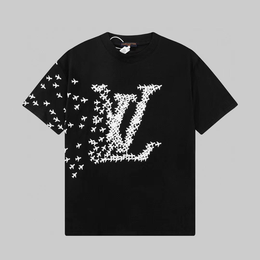 [국내배송] 루이비통 LOUIS VUITTON 에어플레인 로고 티셔츠 블랙